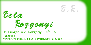 bela rozgonyi business card